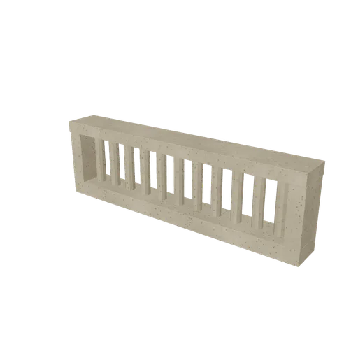 Library balustrade, 3D model preview