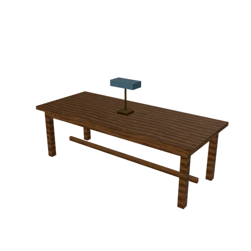 Library reading table, 3D model preview