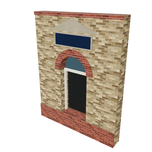 School entrance, 3D model preview