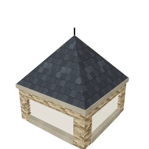 School tower top, 3D model preview