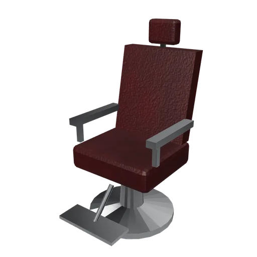 Barber chair, 3D model preview