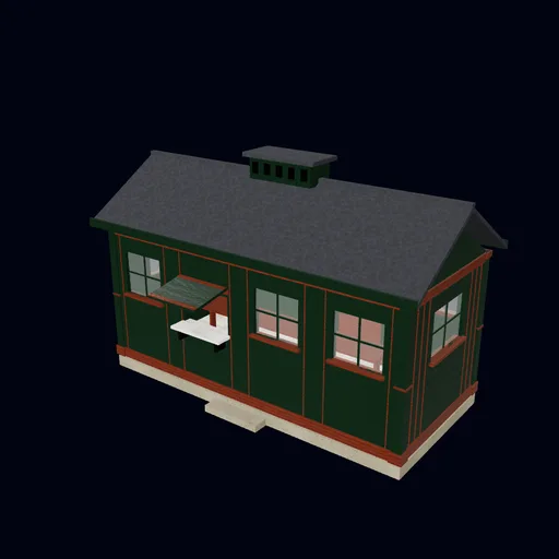 Cabmen's shelter, 3D model preview