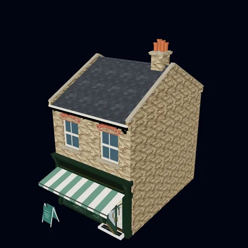 Traditional caff, 3D model preview