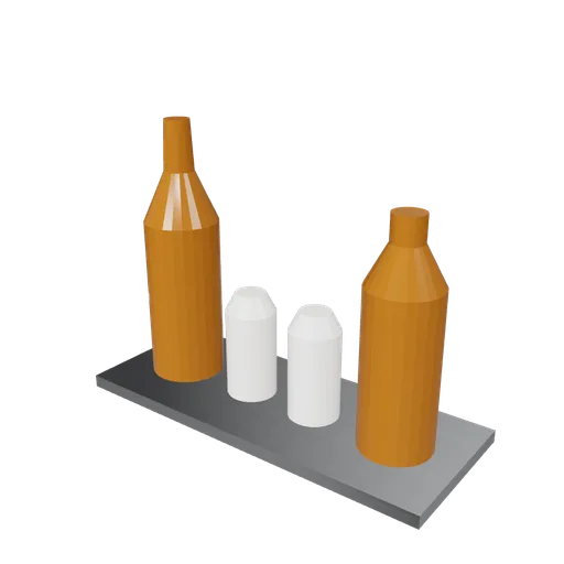 Condiment set, 3D model preview