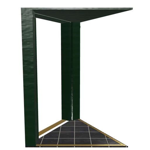 Corner entrance splayed 60, 3D model preview