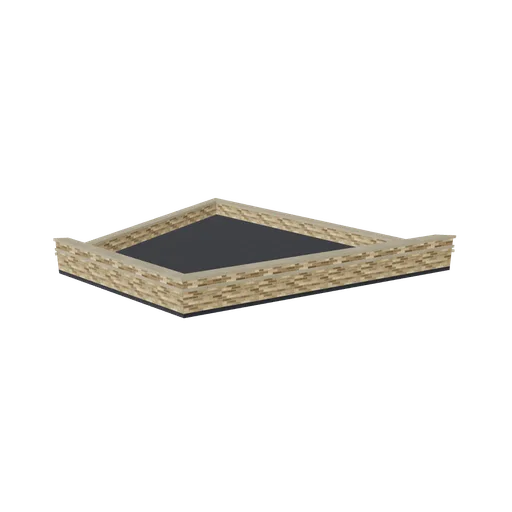 Corner roof 120, 3D model preview