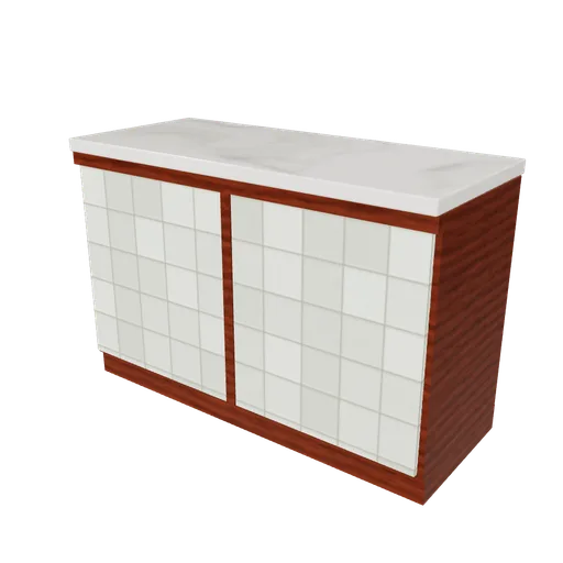 Counter straight, 3D model preview