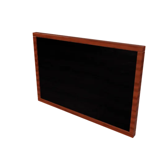 Menu board, 3D model preview