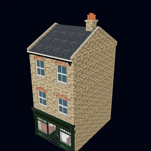 Pie-and-mash shop, 3D model preview