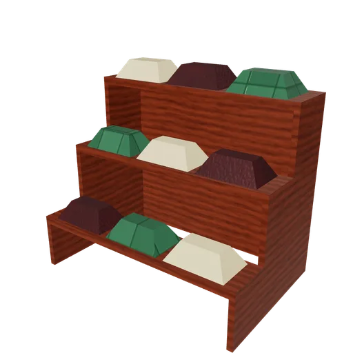 Produce stand, 3D model preview