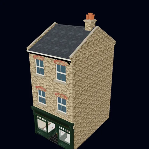 Tailor and repair shop, 3D model preview