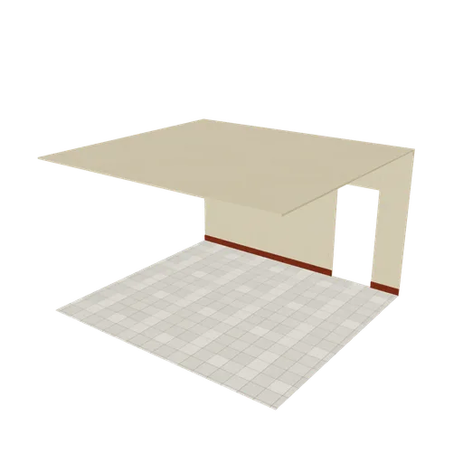 Room shell open, 3D model preview