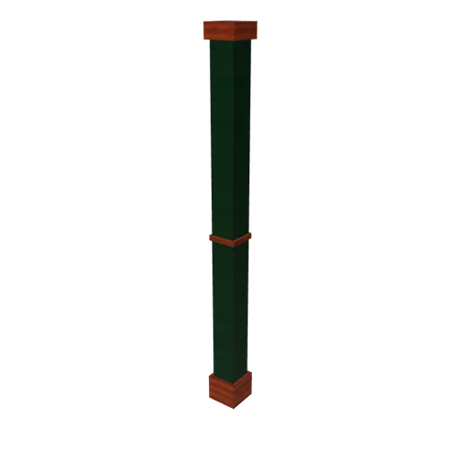 Shelter corner post, 3D model preview