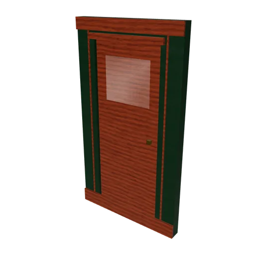 Shelter wall door, 3D model preview