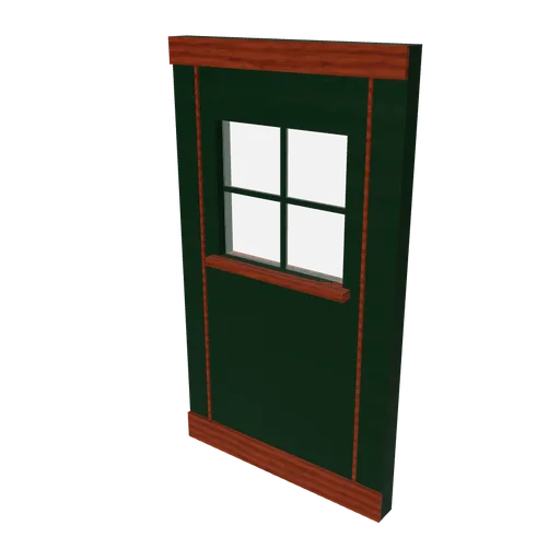 Shelter wall window, 3D model preview