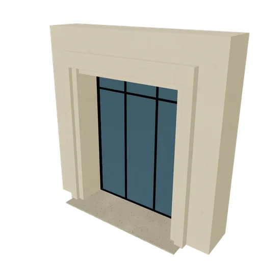 Deco tower entrance, 3D model preview
