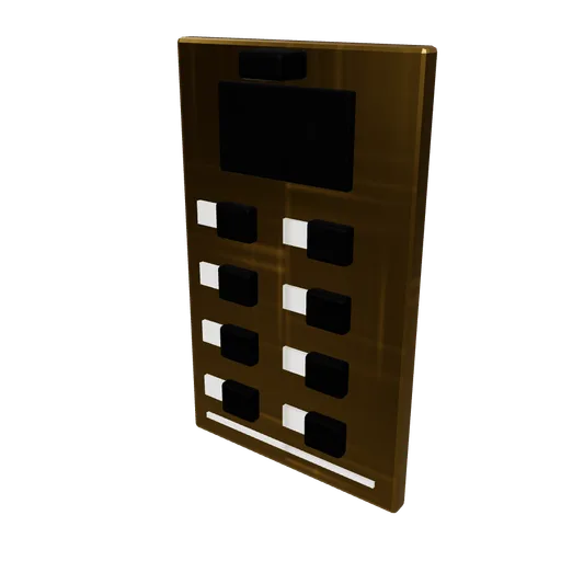 Entrance intercom, 3D model preview