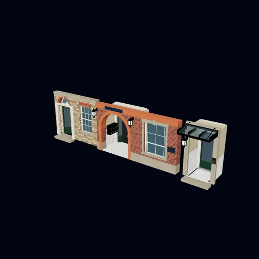 Communal entrance library, 3D model preview