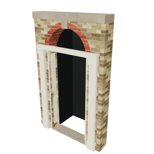 Georgian door bay, 3D model preview