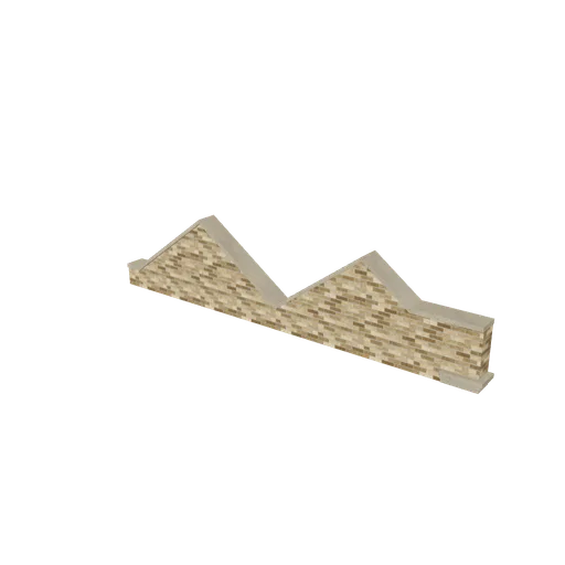 Georgian end top (left hand), 3D model preview