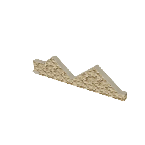 Georgian end top (right hand), 3D model preview
