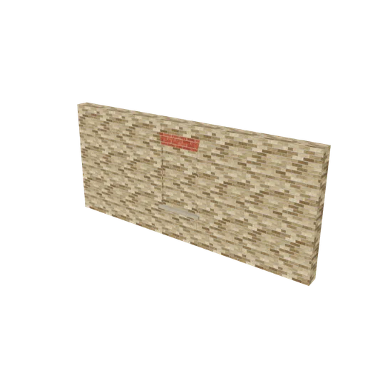 Georgian flank wall, 3D model preview