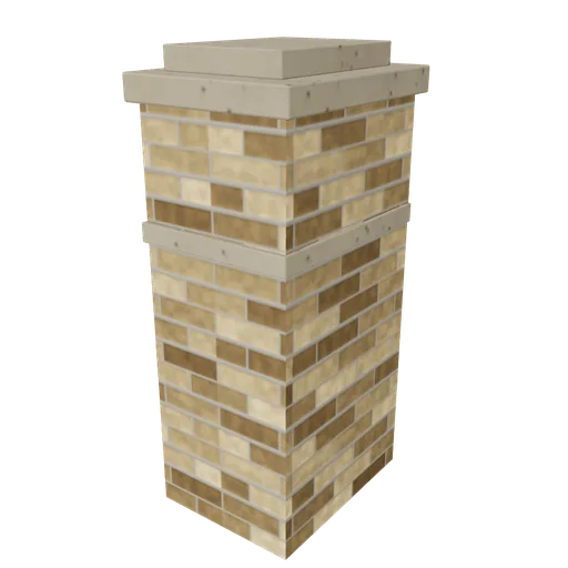 Georgian parapet end, 3D model preview
