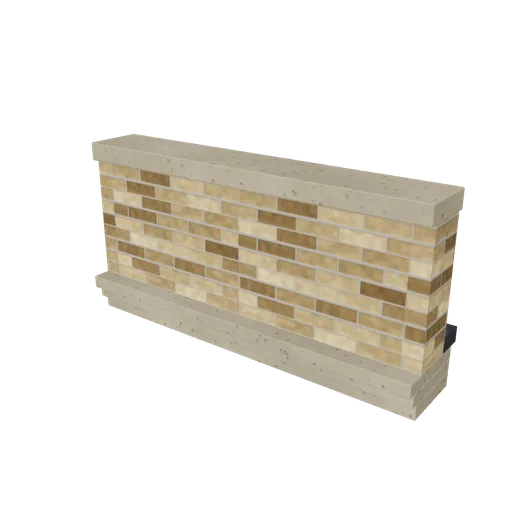 Georgian parapet narrow, 3D model preview