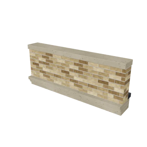Georgian parapet wide, 3D model preview