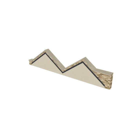 Georgian party top (left hand), 3D model preview