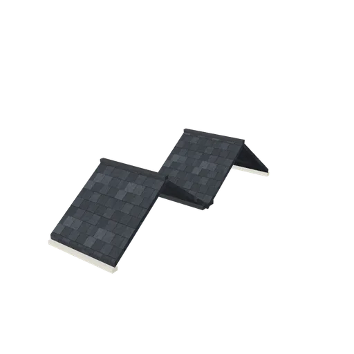 Georgian roof narrow, 3D model preview