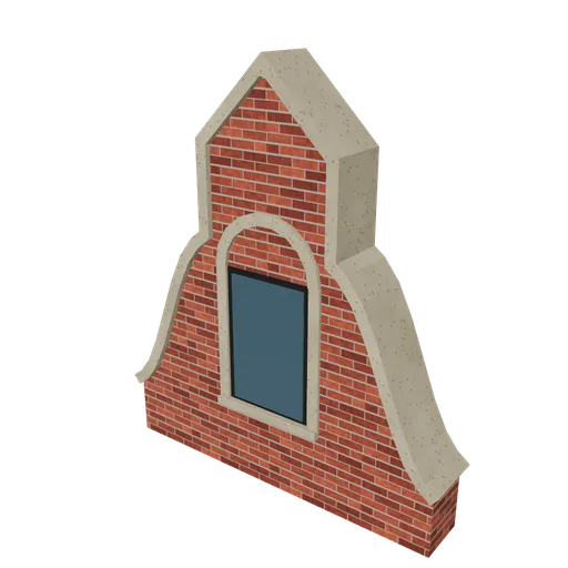 Mansion gable, 3D model preview