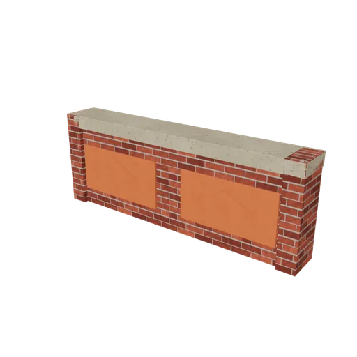 Mansion parapet, 3D model preview