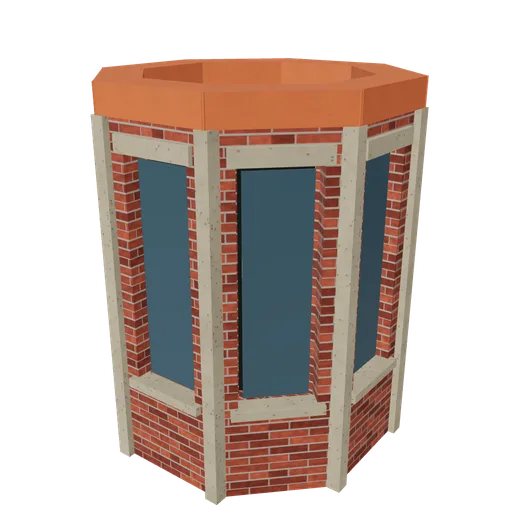 Mansion turret shaft, 3D model preview