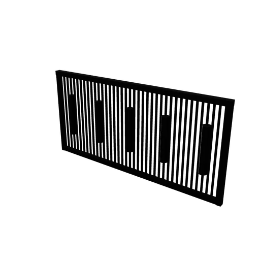 Stucco balcony railing, 3D model preview