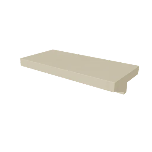 Stucco balcony slab, 3D model preview