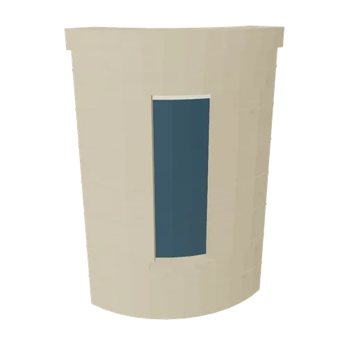 Stucco corner ground, 3D model preview
