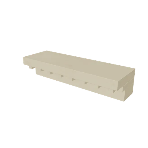 Stucco cornice, 3D model preview