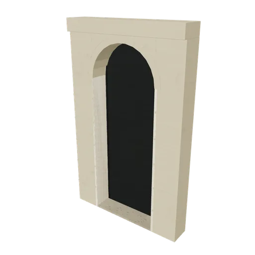 Stucco door bay, 3D model preview