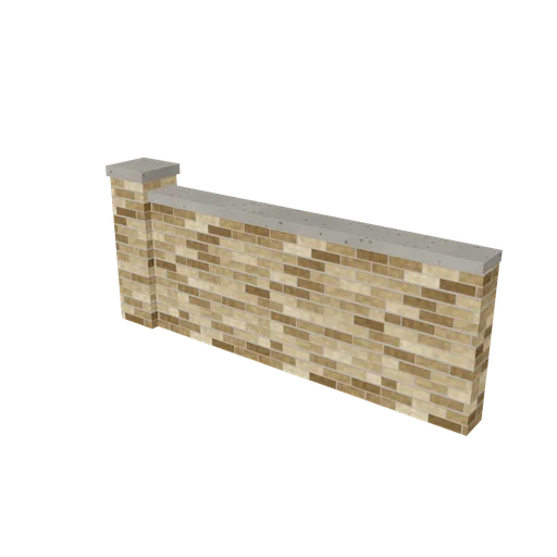 Estate courtyard wall, 3D model preview