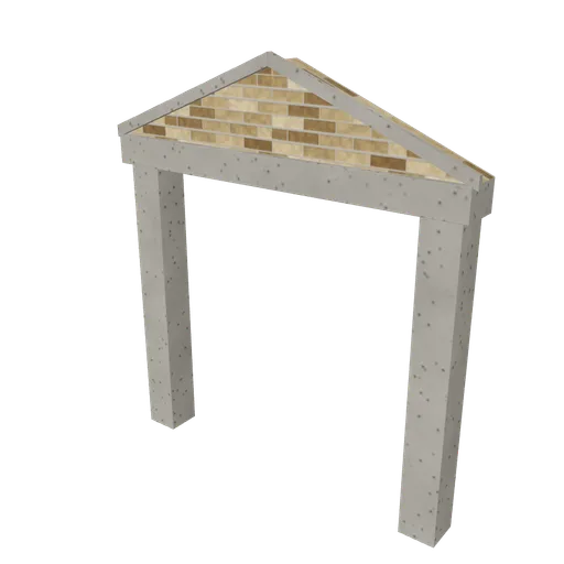 Estate entrance pediment, 3D model preview