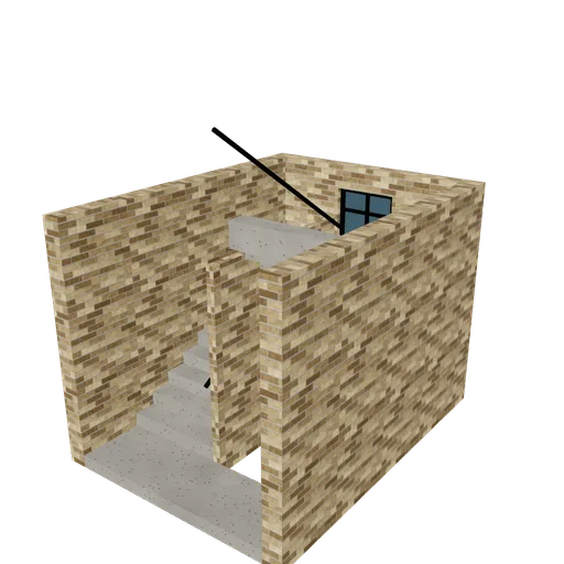 Estate stair open, 3D model preview
