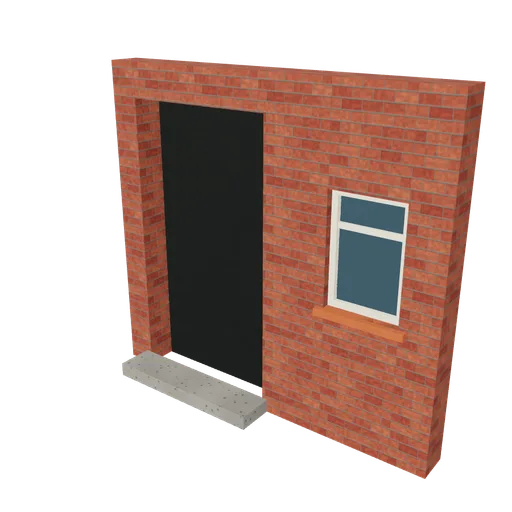 Maisonette lower door, 3D model preview