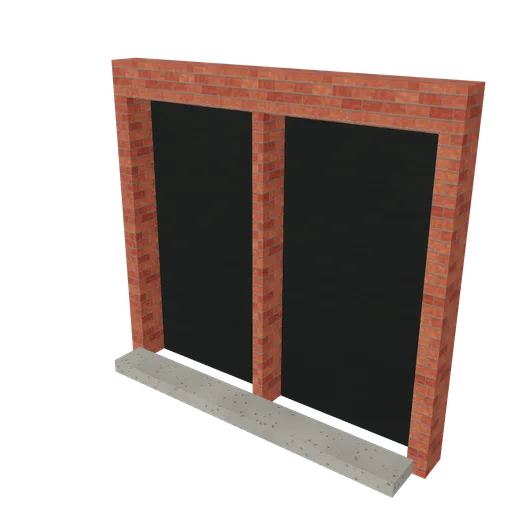 Maisonette paired doors, 3D model preview
