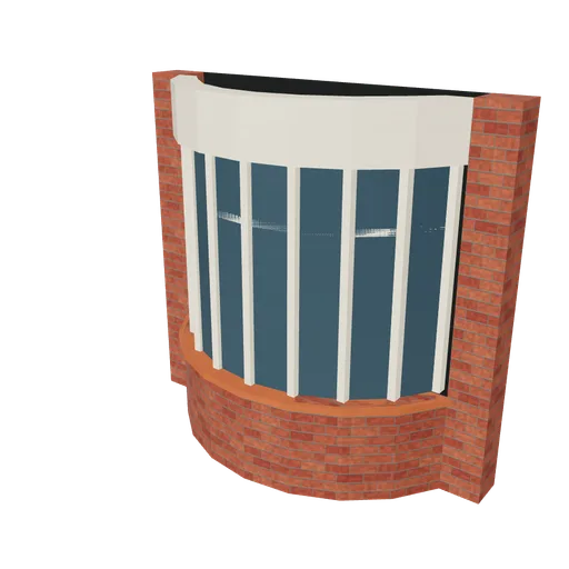 Semi bay bow ground, 3D model preview