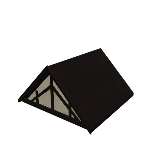 Semi bay gable timbered, 3D model preview