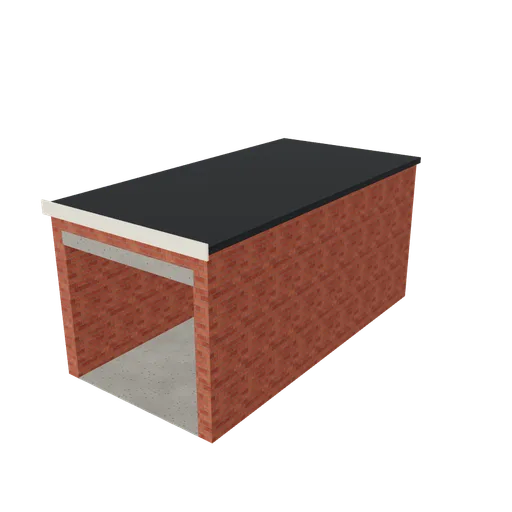 Semi garage, 3D model preview
