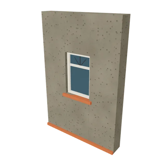 Semi wall small first, 3D model preview