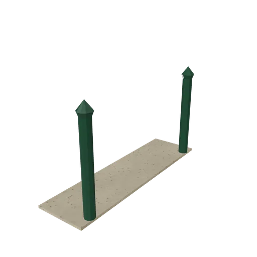 Bridge stair foot, 3D model preview