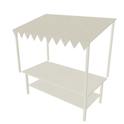 Market stall, 3D model preview